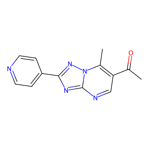 1-[7-Methyl-2-(pyridin-4-yl)[1,2,4]triazolo[1,5-a]pyrimidin-6-yl]ethanone structure