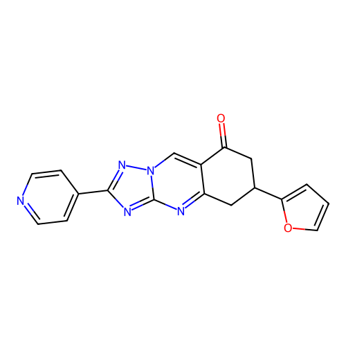 6-(2-furyl)-2-pyridin-4-yl-6,7-dihydro[1,2,4]triazolo[5,1-b]quinazolin-8(5H)-one structure