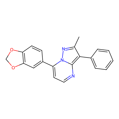 7-(1,3-Benzodioxol-5-yl)-2-methyl-3-phenylpyrazolo[1,5-a]pyrimidine structure