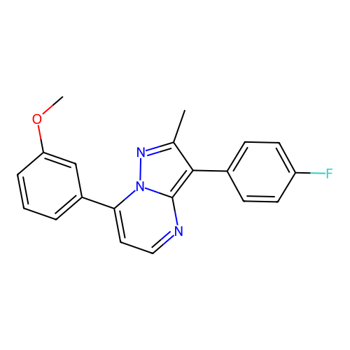 3-(4-Fluorophenyl)-7-(3-methoxyphenyl)-2-methylpyrazolo[1,5-a]pyrimidine structure