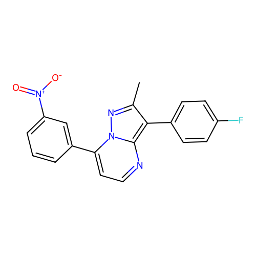 3-(4-Fluorophenyl)-2-methyl-7-(3-nitrophenyl)pyrazolo[1,5-a]pyrimidine structure