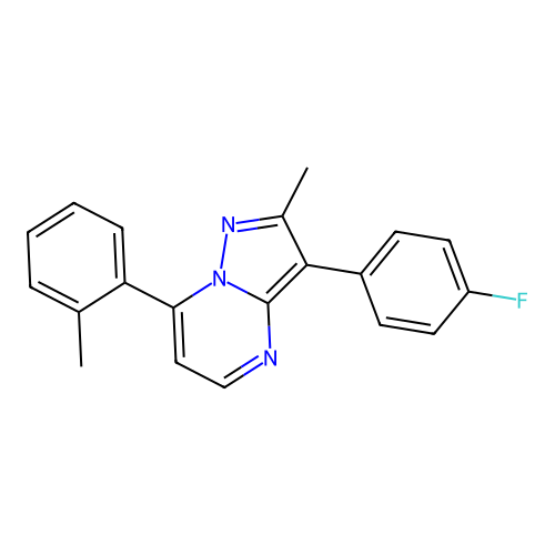 3-(4-Fluorophenyl)-2-methyl-7-(2-methylphenyl)pyrazolo[1,5-a]pyrimidine structure
