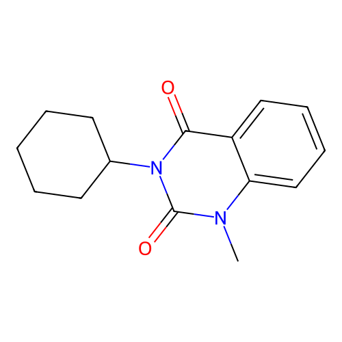 3-cyclohexyl-1-methylquinazoline-2,4(1H,3H)-dione structure