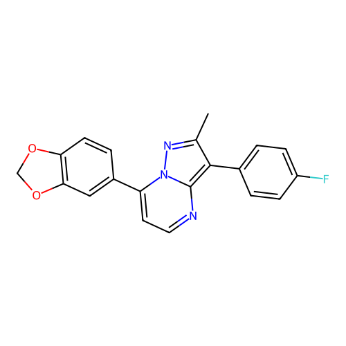 7-(1,3-Benzodioxol-5-yl)-3-(4-fluorophenyl)-2-methylpyrazolo[1,5-a]pyrimidine structure