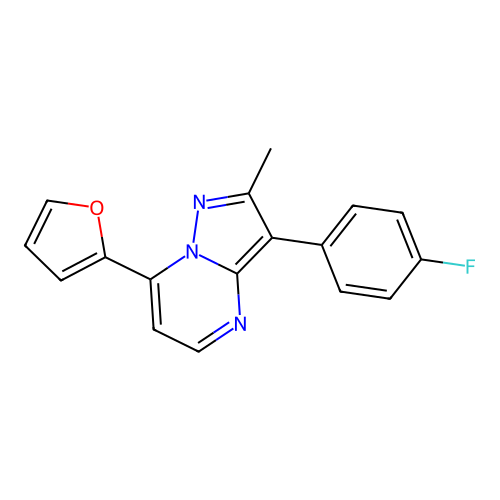 3-(4-Fluorophenyl)-7-(furan-2-yl)-2-methylpyrazolo[1,5-a]pyrimidine structure