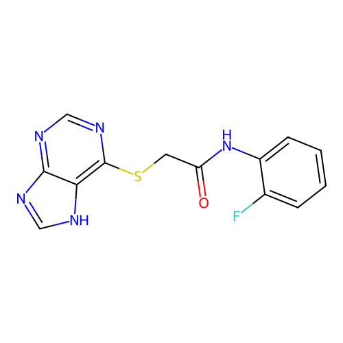 N-(2-fluorophenyl)-2-(9H-purin-6-ylsulfanyl)acetamide structure