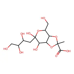 4-O-(3,4-O-(1-Carboxyethylidene)-beta-galactopyranosyl)erithritol structure