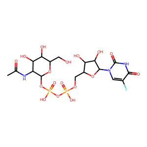 5-fluoro-2'-deoxyuridine diphosphate-N-acetylglucosamine structure