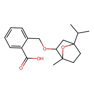 Benzoic acid, 2-(((1-methyl-4-(1-methylethyl)-7-oxabicyclo(2.2.1)hept-2-yl)oxy)methyl)-, exo- structure