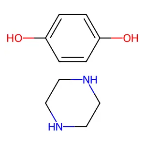 1,4-Benzenediol, compd. with piperazine (1:1) structure