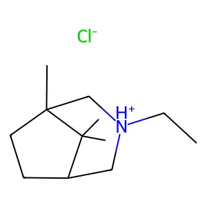 3-Azabicyclo(3.2.1)octane, 3-ethyl-1,8,8-trimethyl-, hydrochloride structure