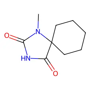 1,3-Diazaspiro(4.5)decane-2,4-dione, 1-methyl- structure