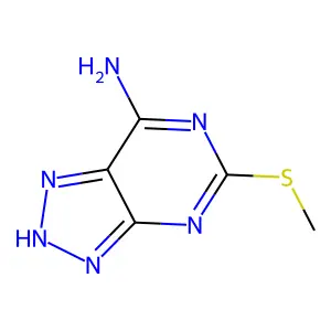 1H-v-Triazolo(4,5-d)pyrimidine, 7-amino-5-(methylthio)- structure