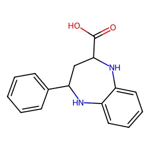4-Phenyl-2,3,4,5-tetrahydro-1H-1,5-benzodiazepine-2-carboxylic acid structure