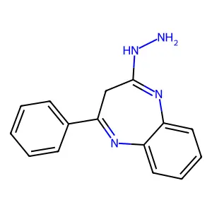 2H-1,5-Benzodiazepin-2-one, 1,3-dihydro-4-phenyl-, hydrazone structure