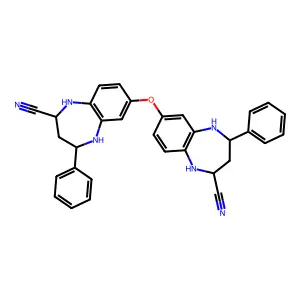 7,7'-Oxybis(4-phenyl-2,3,4,5-tetrahydro-1H-1,5-benzodiazepine-2-carbonitrile) structure