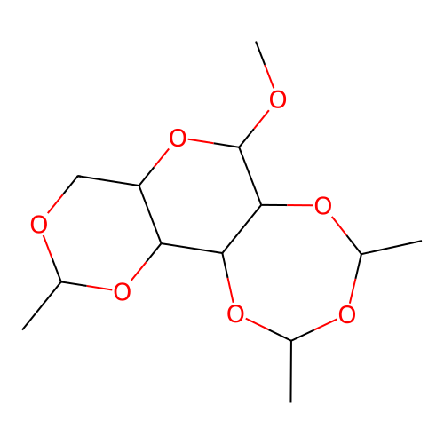 Glucopyranoside,6-O-ethylidene-2,3-O-(oxydiethylidene)-, alpha-D- structure