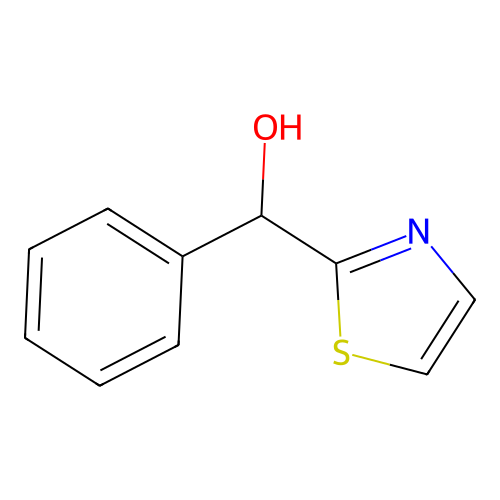 Phenyl(1,3-thiazol-2-yl)methanol structure