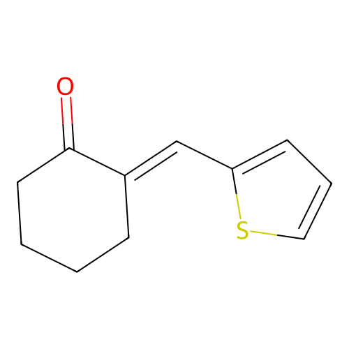 (2Z)-2-[(thiophen-2-yl)methylidene]cyclohexan-1-one structure