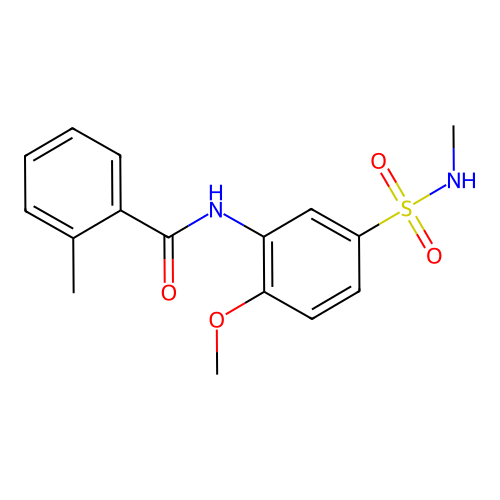 N-[2-methoxy-5-(methylsulfamoyl)phenyl]-2-methylbenzamide structure