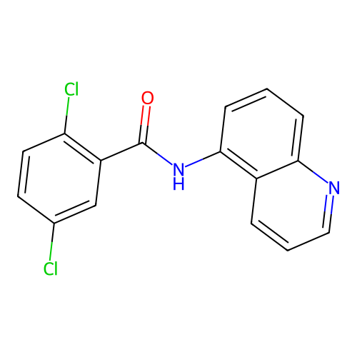 2,5-dichloro-N-quinolin-5-ylbenzamide structure