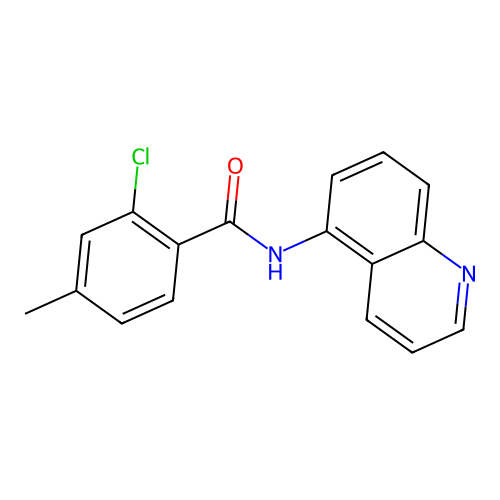 2-chloro-4-methyl-N-(quinolin-5-yl)benzamide structure