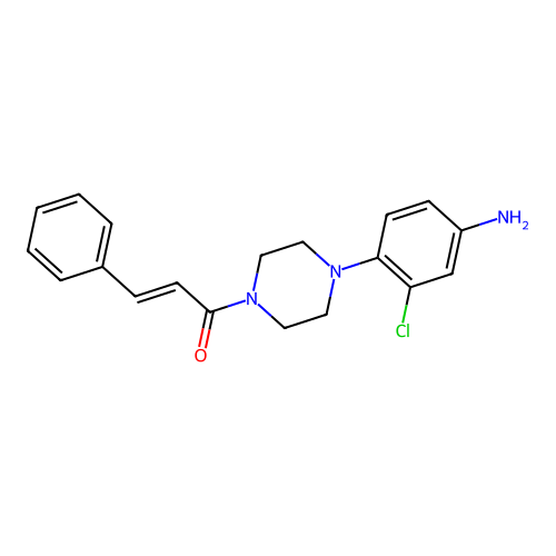 [3-Chloro-4-(4-cinnamoylpiperazin-1-yl)phenyl]amine structure