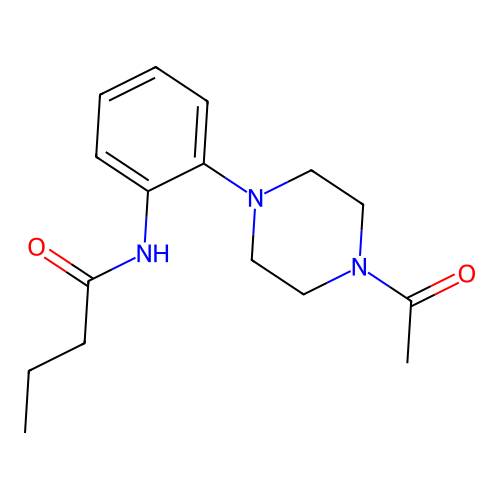 N-[2-(4-acetylpiperazin-1-yl)phenyl]butanamide structure
