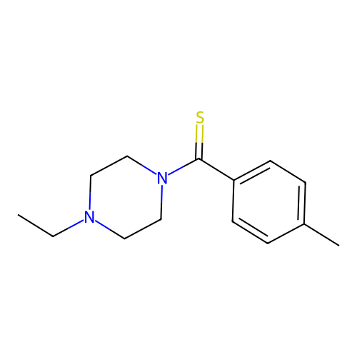 (4-Ethylpiperazin-1-yl)(4-methylphenyl)methanethione structure