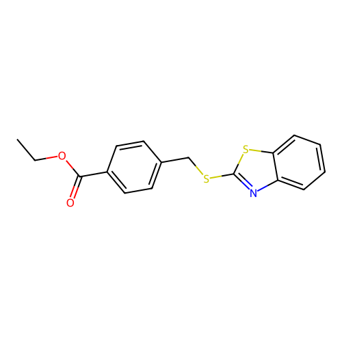 Ethyl 4-[(1,3-benzothiazol-2-ylsulfanyl)methyl]benzoate structure