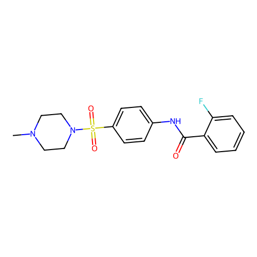 2-fluoro-N-{4-[(4-methyl-1-piperazinyl)sulfonyl]phenyl}benzamide structure