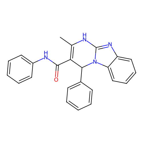 2-methyl-N,4-diphenyl-1,4-dihydropyrimido[1,2-a]benzimidazole-3-carboxamide structure