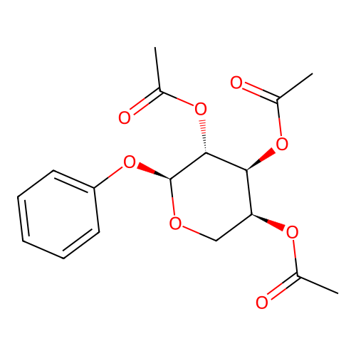 phenyl 2,3,4-tri-O-acetyl-alpha-L-arabinopyranoside structure