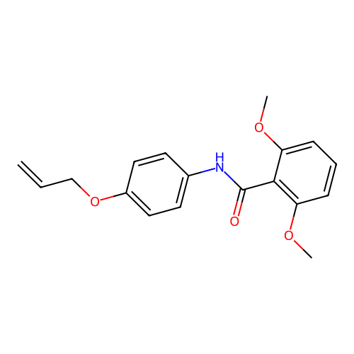 2,6-dimethoxy-N-[4-(prop-2-en-1-yloxy)phenyl]benzamide structure