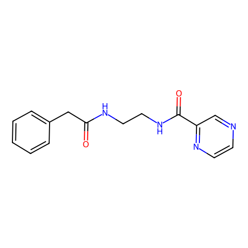 N-{2-[(phenylacetyl)amino]ethyl}pyrazine-2-carboxamide structure