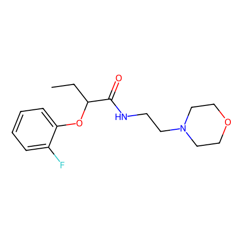 2-(2-fluorophenoxy)-N-[2-(morpholin-4-yl)ethyl]butanamide structure