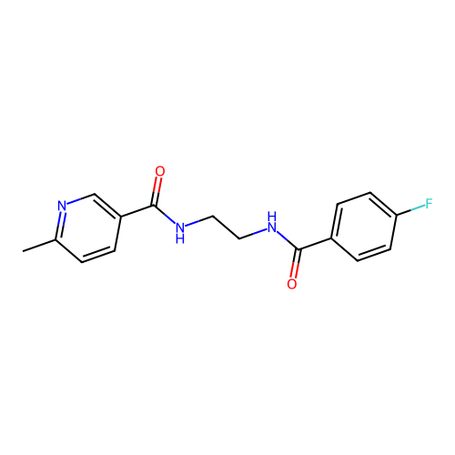 N-[2-(4-Fluoro-benzoylamino)-ethyl]-6-methyl-nicotinamide structure