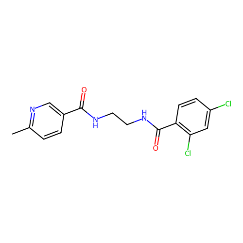 N-{2-[(2,4-dichlorobenzoyl)amino]ethyl}-6-methylnicotinamide structure