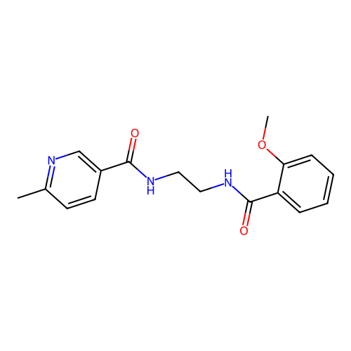 N-{2-[(2-methoxybenzoyl)amino]ethyl}-6-methylnicotinamide structure