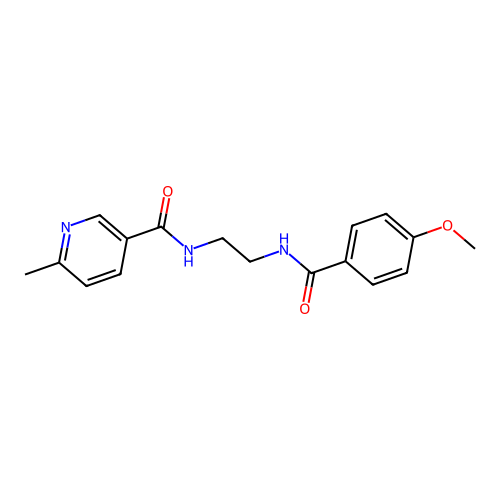 N-{2-[(4-methoxybenzoyl)amino]ethyl}-6-methylnicotinamide structure