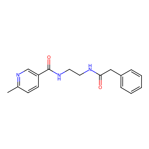 6-methyl-N-{2-[(phenylacetyl)amino]ethyl}nicotinamide structure