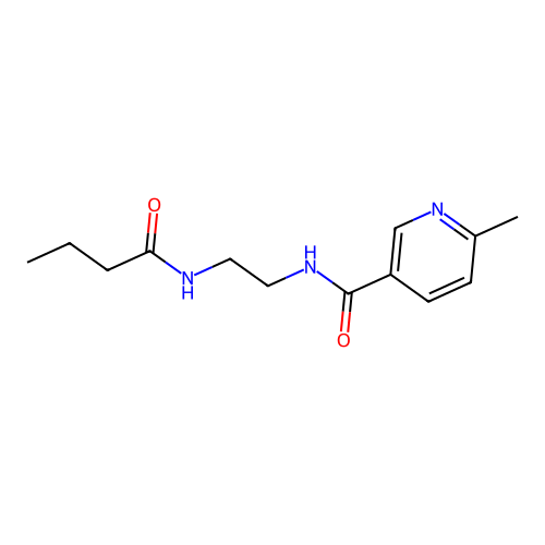 N-[2-(butanoylamino)ethyl]-6-methylpyridine-3-carboxamide structure