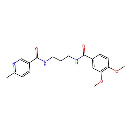 N-{3-[(3,4-dimethoxybenzoyl)amino]propyl}-6-methylnicotinamide structure
