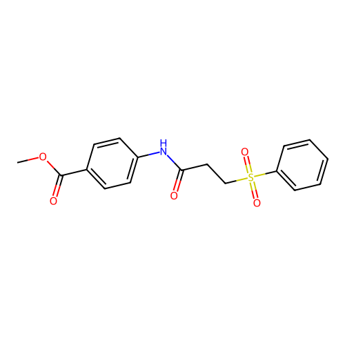 Methyl 4-[3-(phenylsulfonyl)propanoylamino]benzoate structure