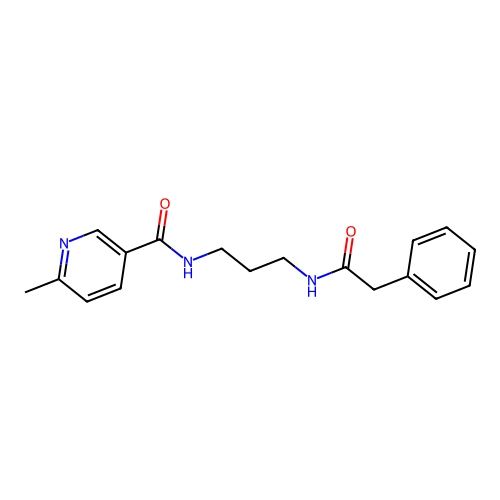 6-Methyl-N-(3-phenylacetylamino-propyl)-nicotinamide structure