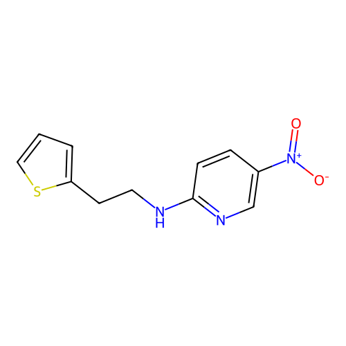 5-nitro-N-[2-(2-thienyl)ethyl]pyridin-2-amine structure