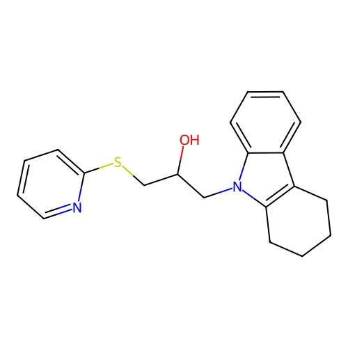 1-Pyridin-2-ylsulfanyl-3-(1,2,3,4-tetrahydrocarbazol-9-yl)propan-2-ol structure