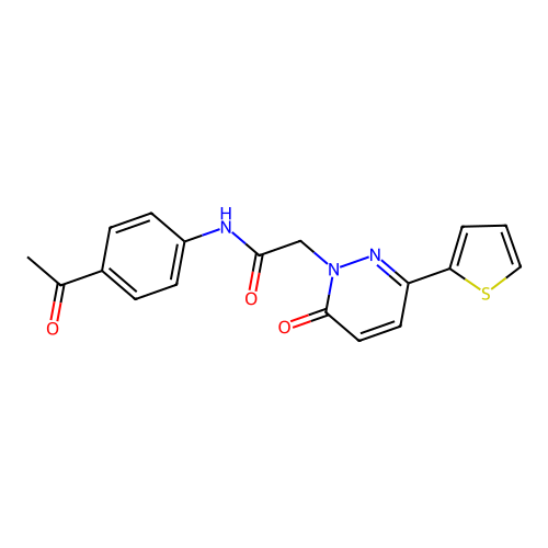 N-(4-acetylphenyl)-2-(6-oxo-3-(thiophen-2-yl)pyridazin-1(6H)-yl)acetamide structure