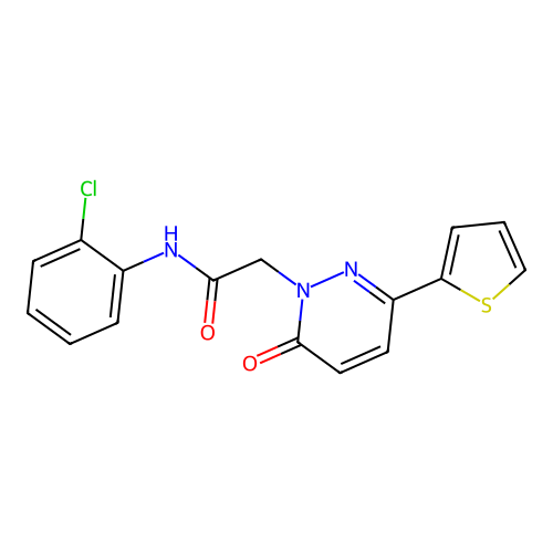 N-(2-chlorophenyl)-2-(6-oxo-3-(thiophen-2-yl)pyridazin-1(6H)-yl)acetamide structure