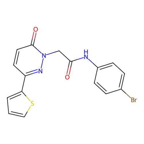 N-(4-Bromo-phenyl)-2-(6-oxo-3-thiophen-2-yl-6H-pyridazin-1-yl)-acetamide structure